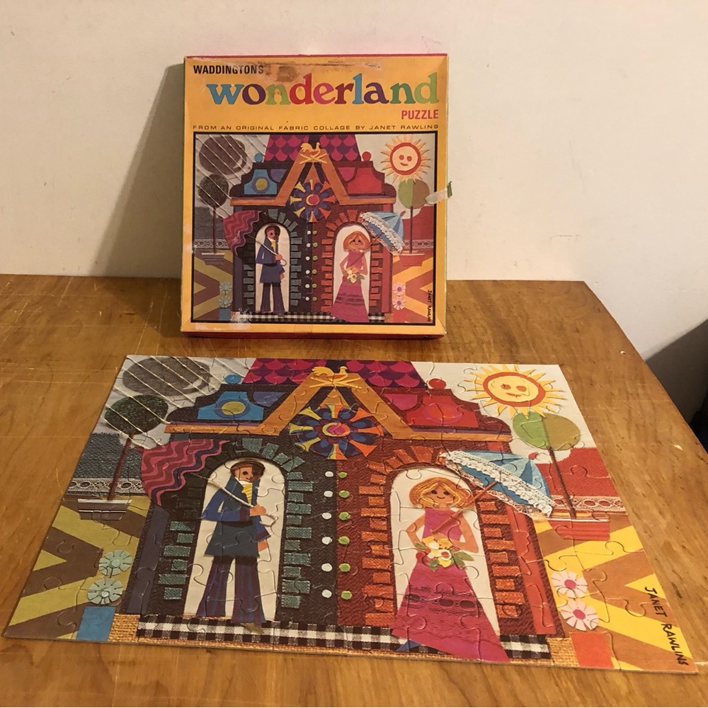 Vintage Waddingtons Wonderland Jigsaw Puzzle Janet Rawlings Complete #546